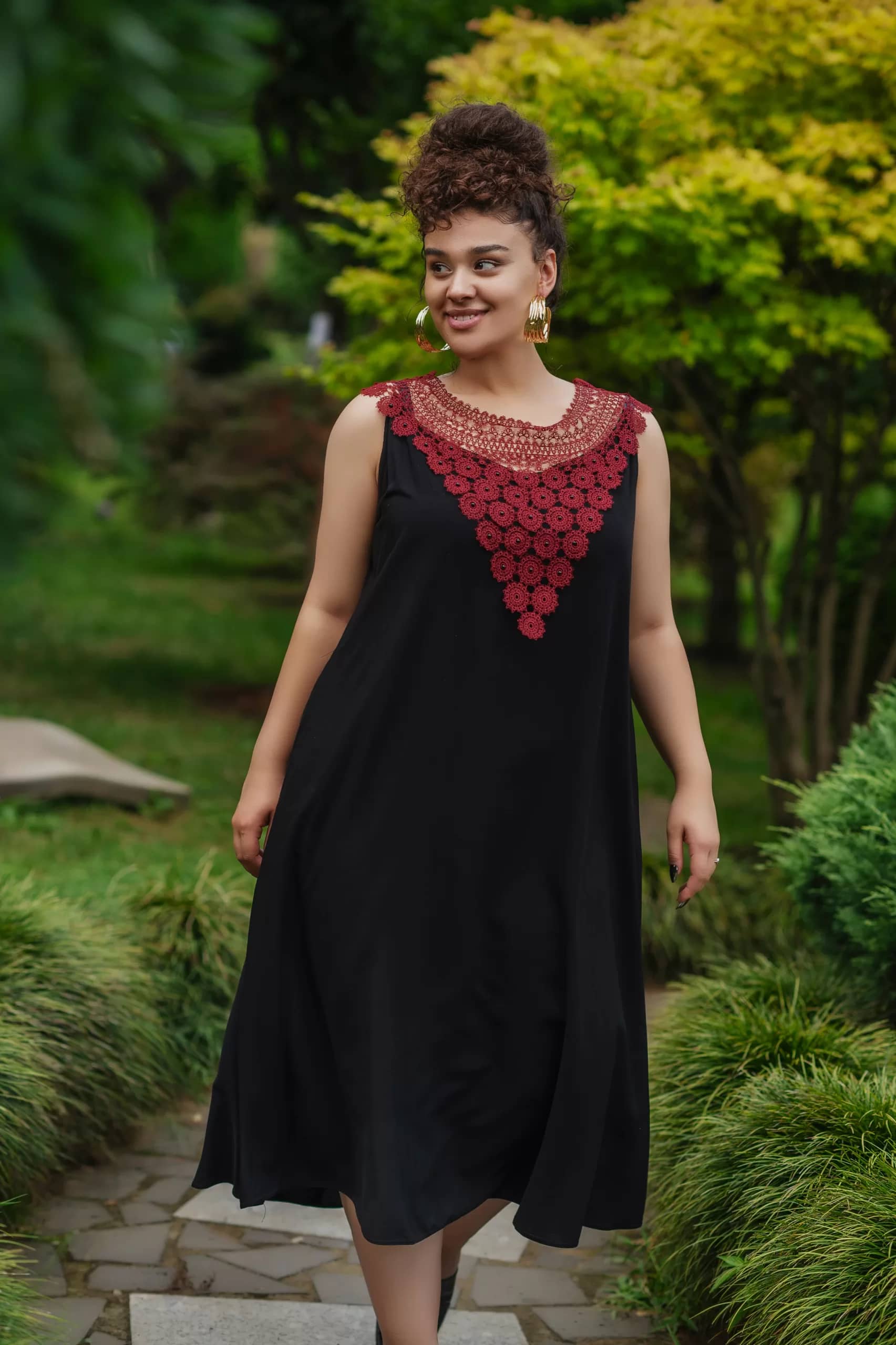 Crimson Lace Dress