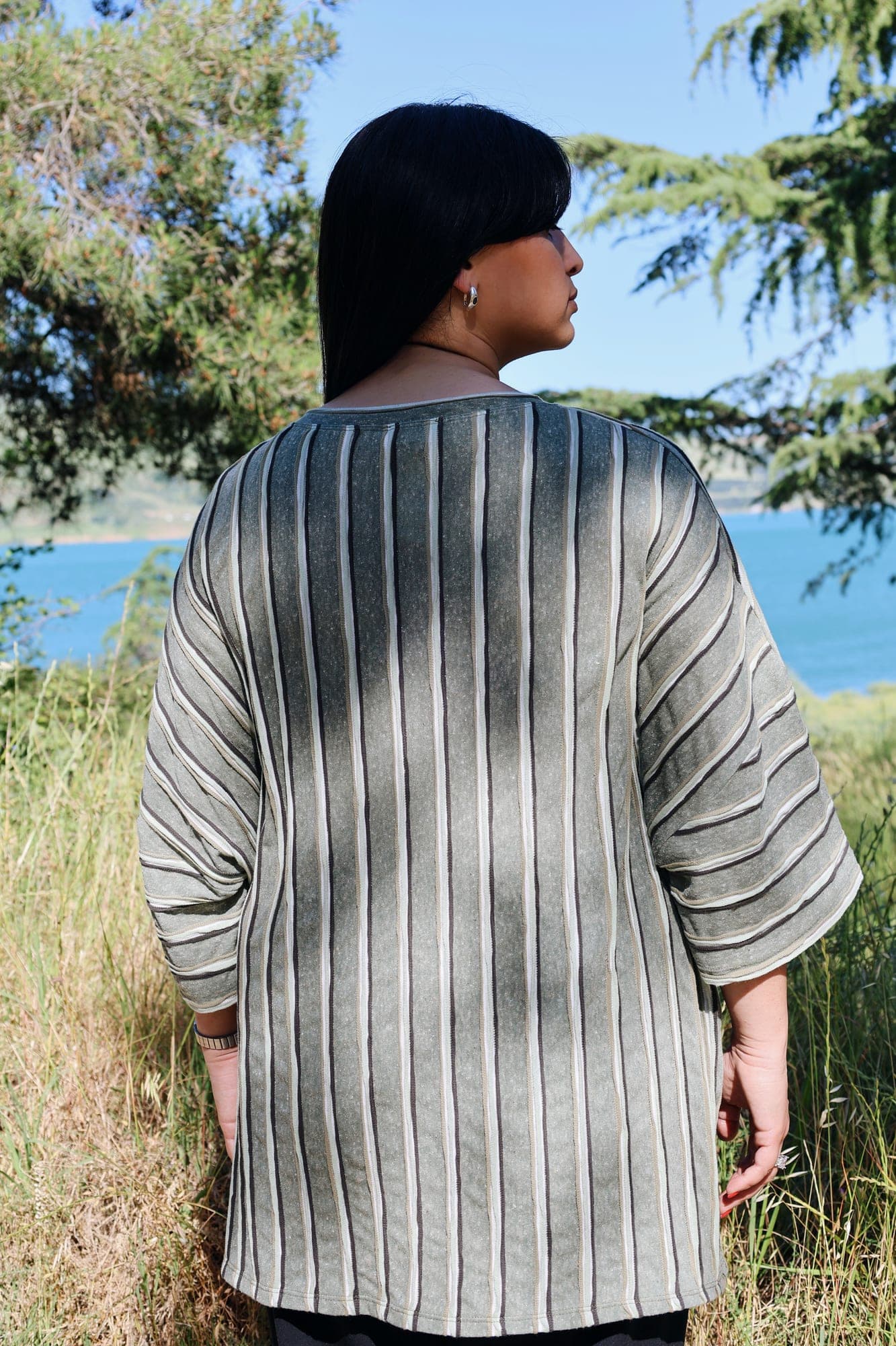 Oversized Striped Linen Tunic 3